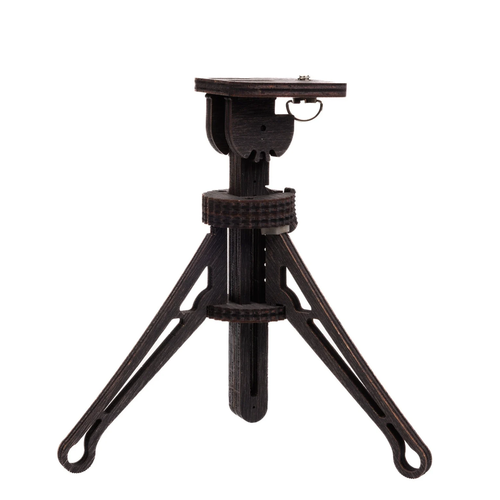 Retro-Style Compact Tabletop Tripod, Height Adjustable Mini Support Bracket With Tiltable Mounting Platform