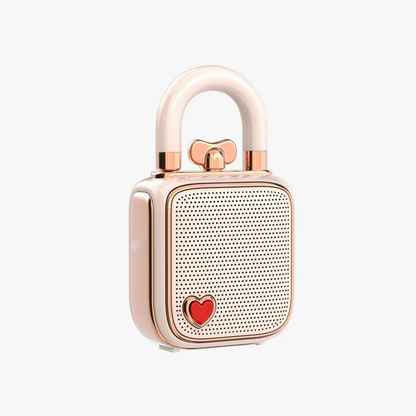 Love Lock Shaped Mini Wireless Audio Device, Compact Carryable Bluetooth Speaker With Hands-Free Calling Feature