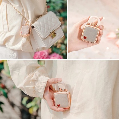 Love Lock Shaped Mini Wireless Audio Device, Compact Carryable Bluetooth Speaker With Hands-Free Calling Feature