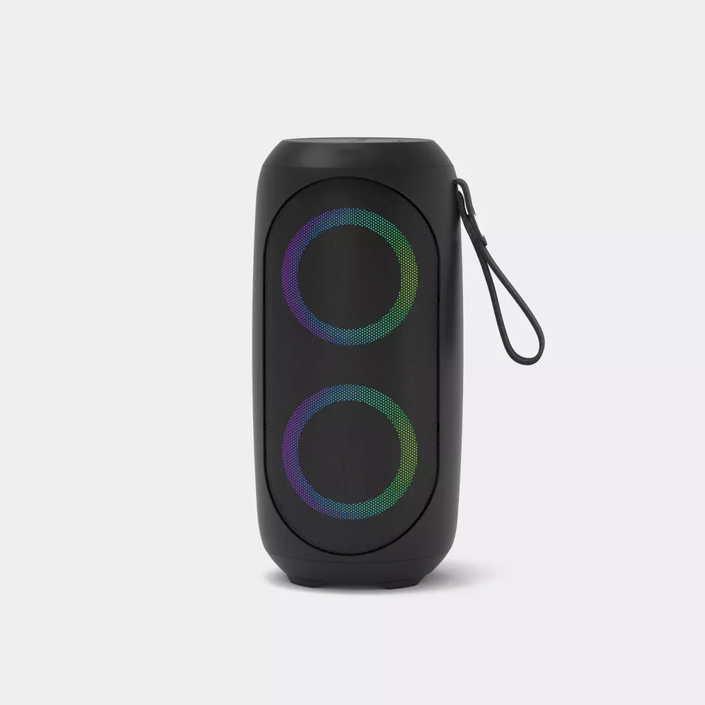 RGB Light IPX4 Waterproof Portable Bluetooth Speaker with Lanyard