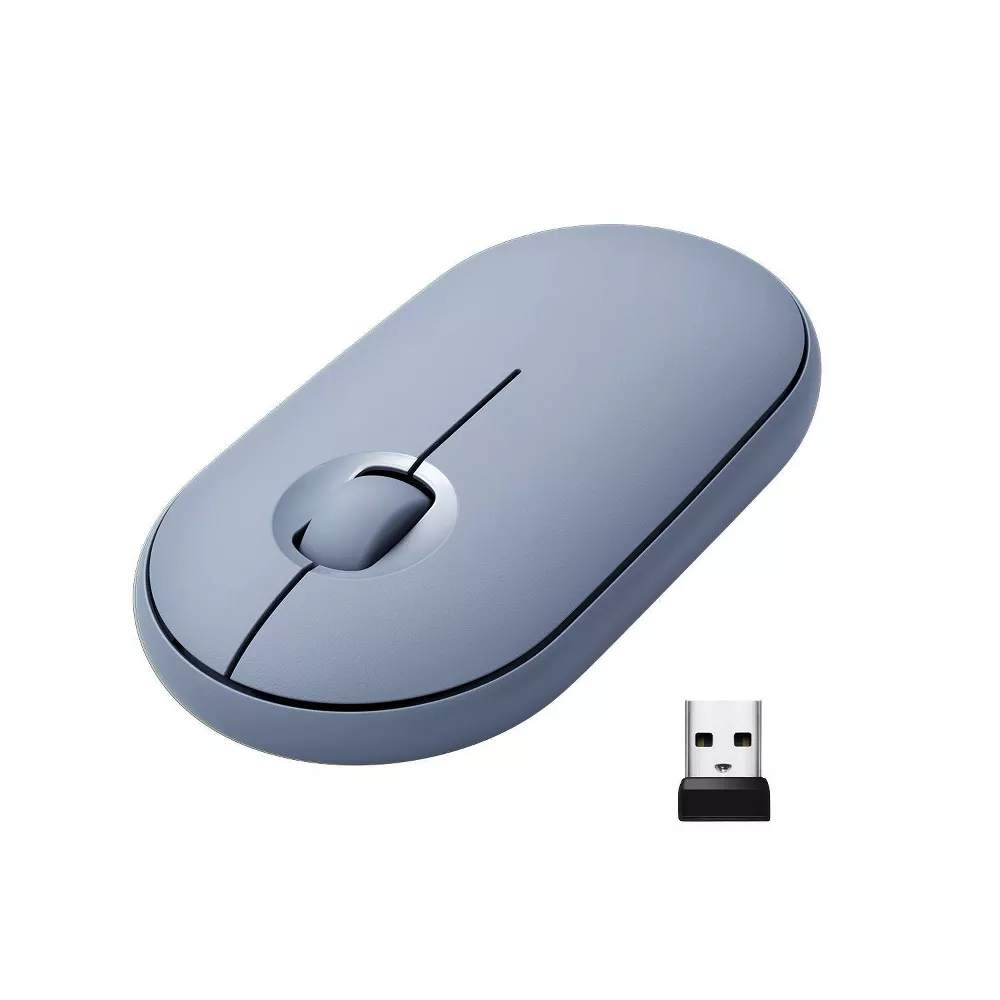 Slim Silent Pebble-Shaped Dual-Mode Wireless Optical Mouse