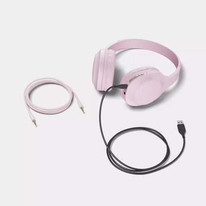 Lightweight Bluetooth 5.4 On-Ear Headphones with Wired Audio Support
